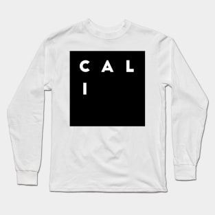 Cali | black square letters Long Sleeve T-Shirt